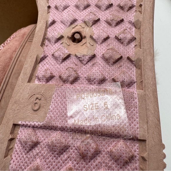 Midnight Blush Pink Faux Fur Moc Slippers | Size 6 | NIB - Picture 5 of 6